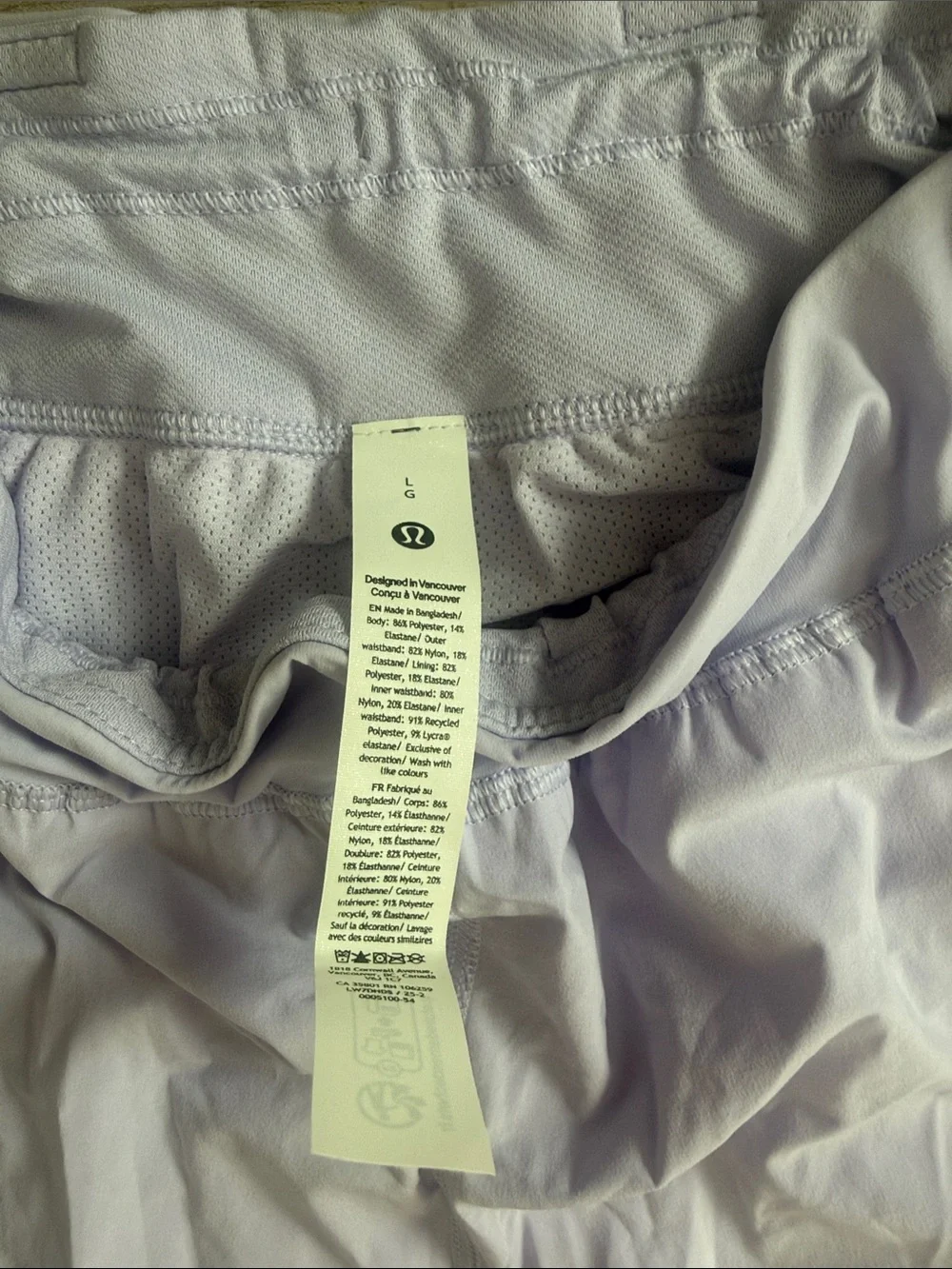lululemon athletica Lavender Athletic Shorts